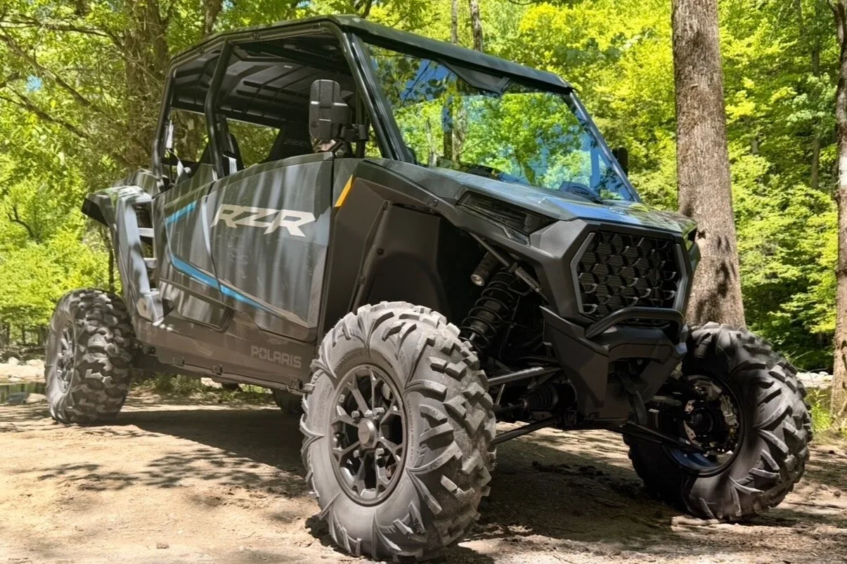 Four-seat Polaris RZR street-legal UTV rented in Gatlinburg, Tennessee